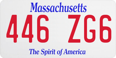 MA license plate 446ZG6