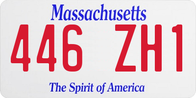 MA license plate 446ZH1