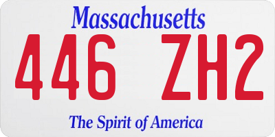 MA license plate 446ZH2
