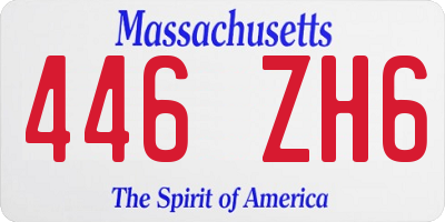 MA license plate 446ZH6