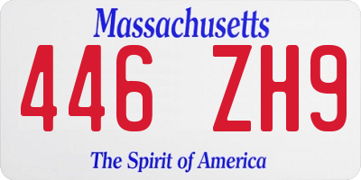 MA license plate 446ZH9