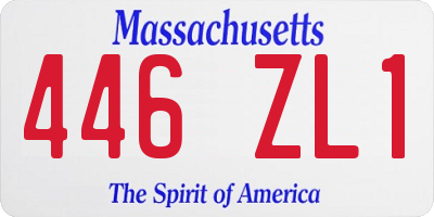 MA license plate 446ZL1