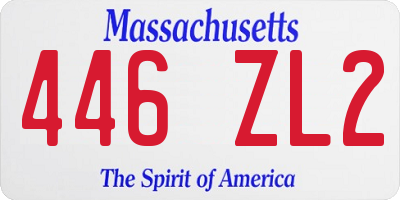 MA license plate 446ZL2