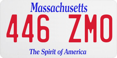 MA license plate 446ZM0