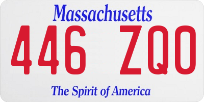 MA license plate 446ZQ0