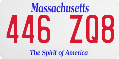 MA license plate 446ZQ8