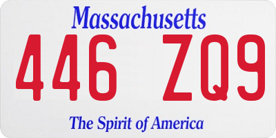 MA license plate 446ZQ9