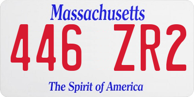 MA license plate 446ZR2