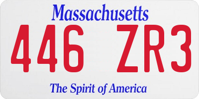 MA license plate 446ZR3