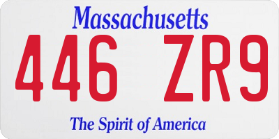 MA license plate 446ZR9