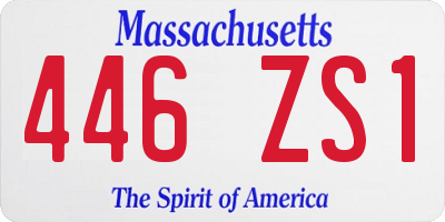 MA license plate 446ZS1
