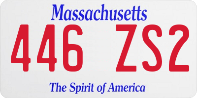 MA license plate 446ZS2