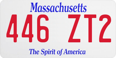 MA license plate 446ZT2
