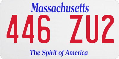 MA license plate 446ZU2