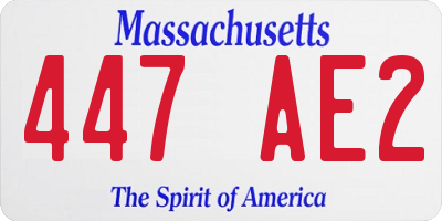 MA license plate 447AE2
