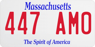 MA license plate 447AM0