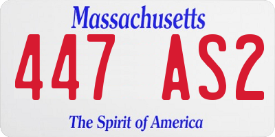 MA license plate 447AS2