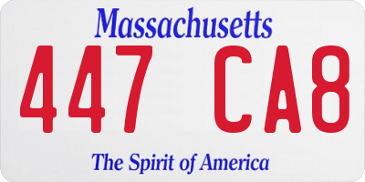 MA license plate 447CA8