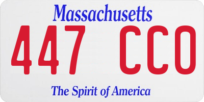 MA license plate 447CC0