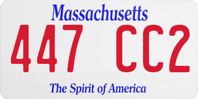 MA license plate 447CC2