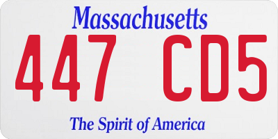 MA license plate 447CD5