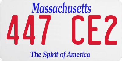 MA license plate 447CE2