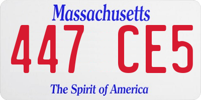 MA license plate 447CE5