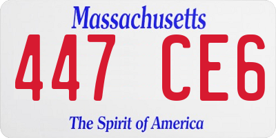 MA license plate 447CE6