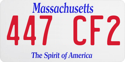 MA license plate 447CF2