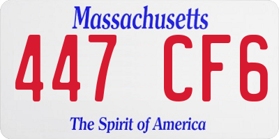 MA license plate 447CF6