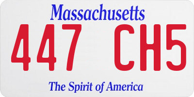MA license plate 447CH5