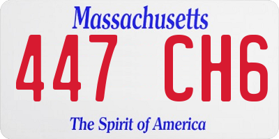 MA license plate 447CH6