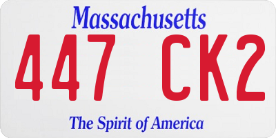 MA license plate 447CK2