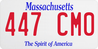 MA license plate 447CM0