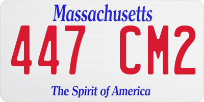 MA license plate 447CM2