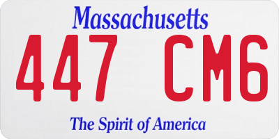 MA license plate 447CM6