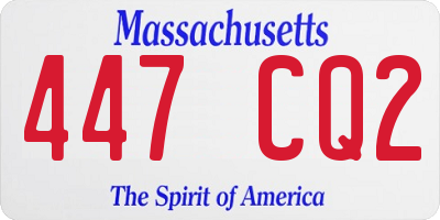 MA license plate 447CQ2