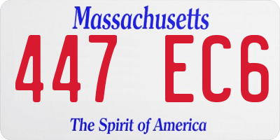 MA license plate 447EC6