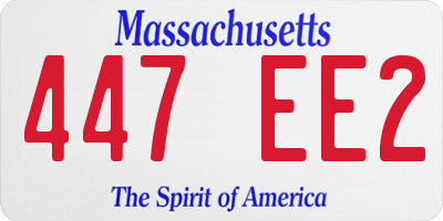 MA license plate 447EE2