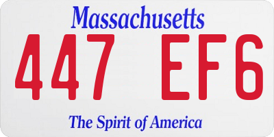 MA license plate 447EF6