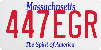 MA license plate 447EGR