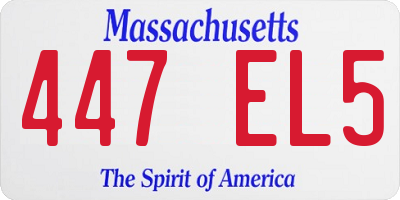 MA license plate 447EL5