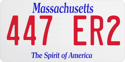 MA license plate 447ER2