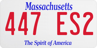 MA license plate 447ES2