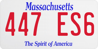 MA license plate 447ES6