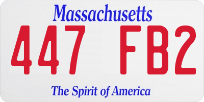 MA license plate 447FB2