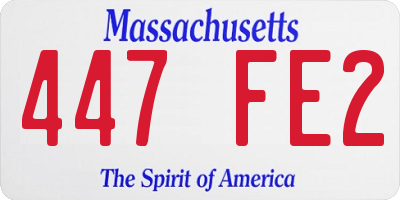 MA license plate 447FE2