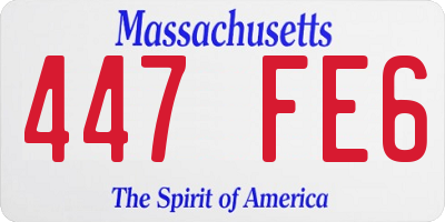 MA license plate 447FE6