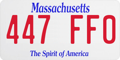 MA license plate 447FF0