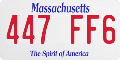 MA license plate 447FF6